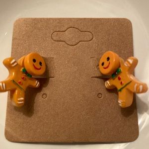 Gingerbread man earrings